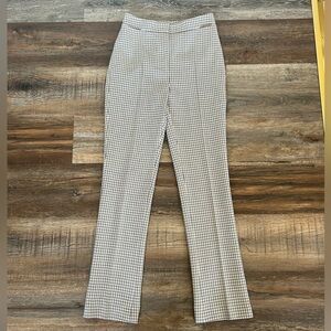 Akris Punto Plaid Pleated Flare Trousers Size 4
